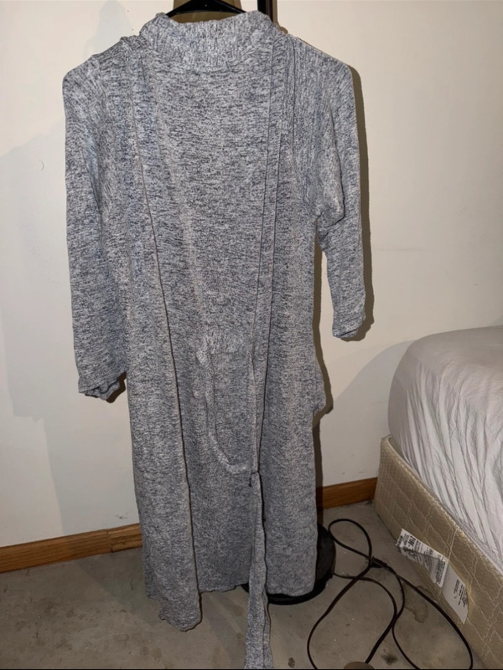 Natori Heather Gray Open-Front Knit Robe - Picture 2 of 3